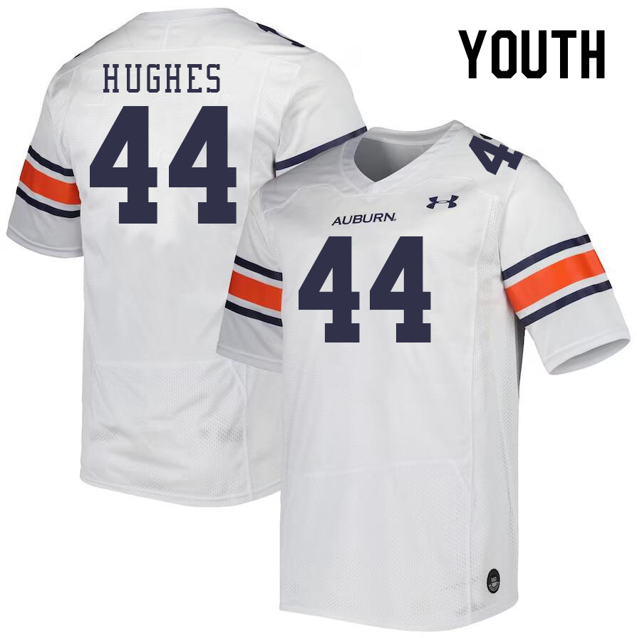 Youth #44 Reed Hughes Auburn Tigers College Football Jerseys Stitched-White